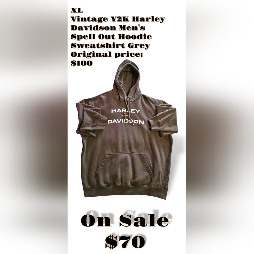 Harley-Davidson Vintage Gray Hoodie